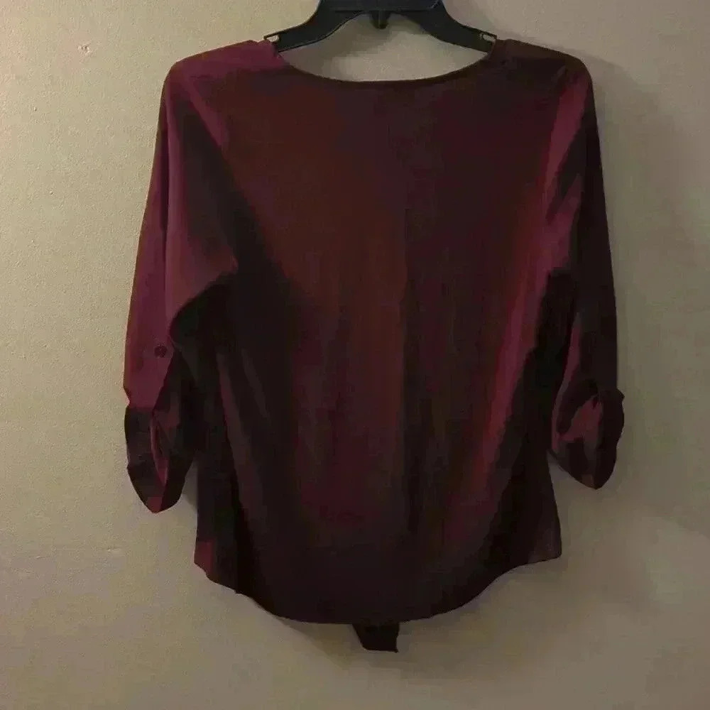 A. Byer, burgundy blouse, small - Picture 4 of 4